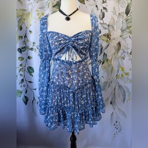 Majorelle Floral Mini Dress